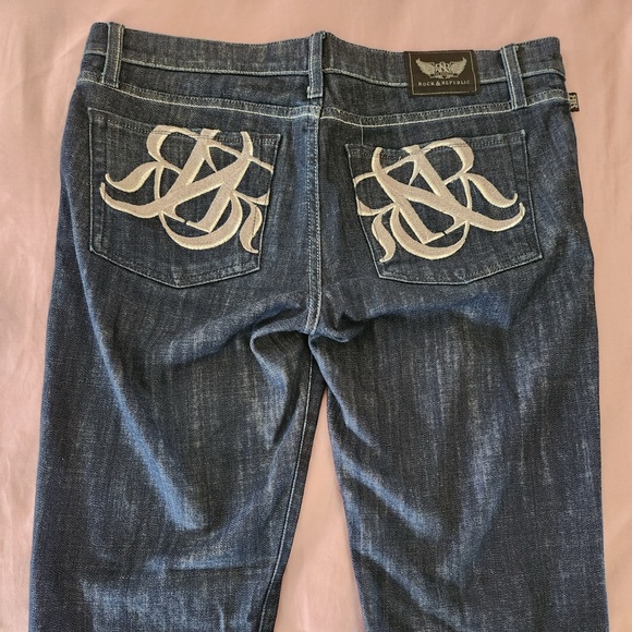 Rock & Republic Kasandra Bootcut Dark Wash Jeans Size 30 - Picture 7 of 13